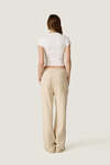 Beige relaxed trousers with an elastic waist and straight cut - SS26