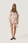 Beige Dress With Ruffled Details - SS26