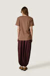 Brown T- Shirt With Oversized Shoulder - SS26