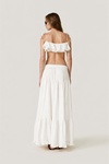 Off White Cotton Pleated Maxi Skirt - SS26
