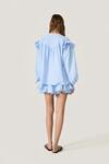 Blue Oversized Cotton Blouse