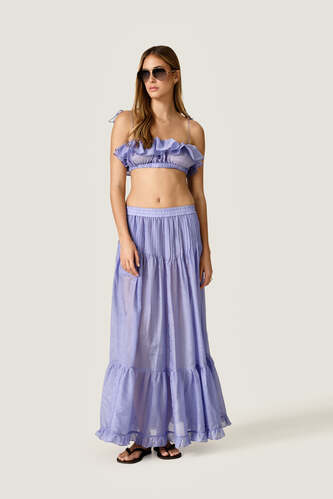 Mauve Flowy Ruffle Top - PNK Casual