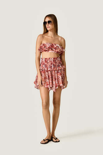 Floral Ruffle Top - PNK Casual