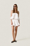 White loose camisole with lace underneat