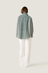 Oversized Shirt with Green Check Mix