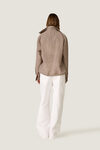 Brown Check Shirt with Adjustable Drawstring
