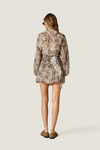 Leopard Print Mini Dress with Wrap Top