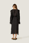 Black Printed Ruffle Blouse