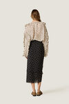 Beige Printed Ruffle Blouse