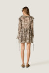 Leopard Print Mini Dress with Ruffles