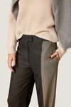 Dark and Light Brown Contrast Trousers