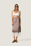 Silk Wrap Skirt with Lace