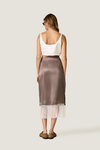 Silk Wrap Skirt with Lace