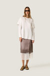 Silk Wrap Skirt with Lace