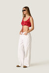 Red Silk Crop Top with Adjustable Tie