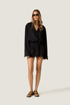 Black Mini Skirt with Lace Detail
