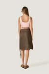 Rose Silk Crop Top with Adjustable Tie