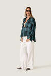 Green Oversized Check Shirt