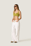 Lime Green Crop Top with Adjustable Tie