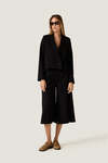 Black Midi Trousers with Side Slits