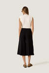 Black Midi Trousers with Side Slits