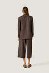 Brown Tailored Blazer with Shawl Lapels
